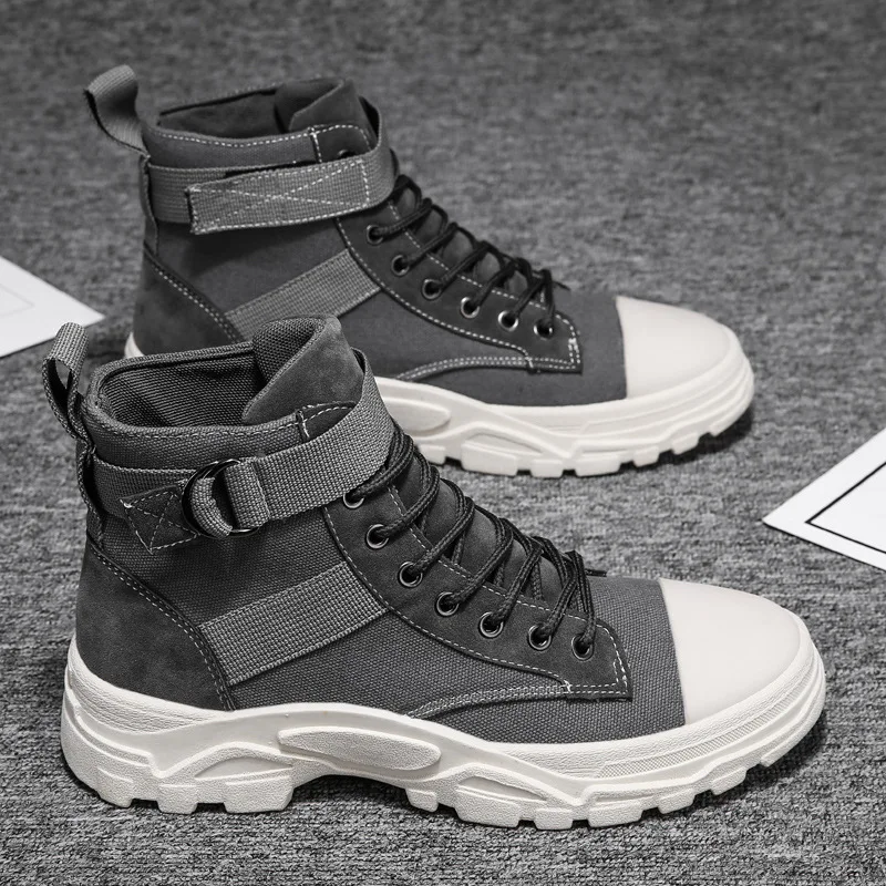 

Fashion men's boots men's shoes autumn new men's shoes high-top canvas Martin boots winter casual boots men's shoes men shoes