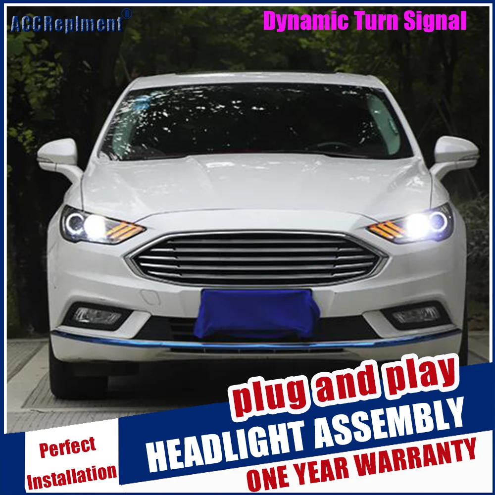 Автомобильный Стайлинг для Ford Fusion Mondeo фар 2017 2019 bi ксеноновая линзы HID комплект
