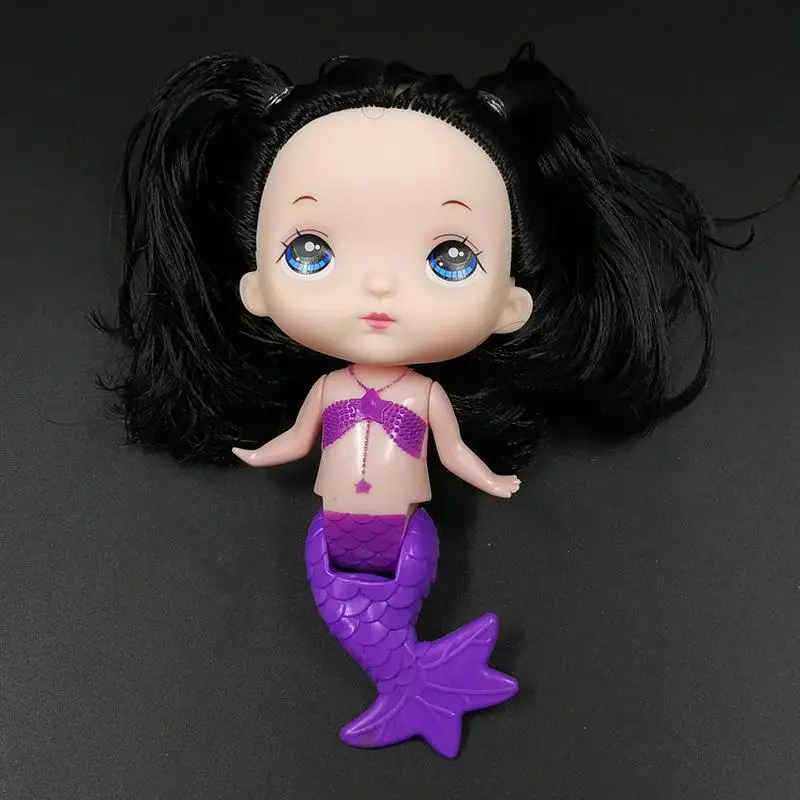 Милые Kawaii суставы женщина девушка кукла игрушка DIY Макияж обнаженные куклы девушка Коллекция подарков на день рождения 15 см - Цвет: Head with FishTail A
