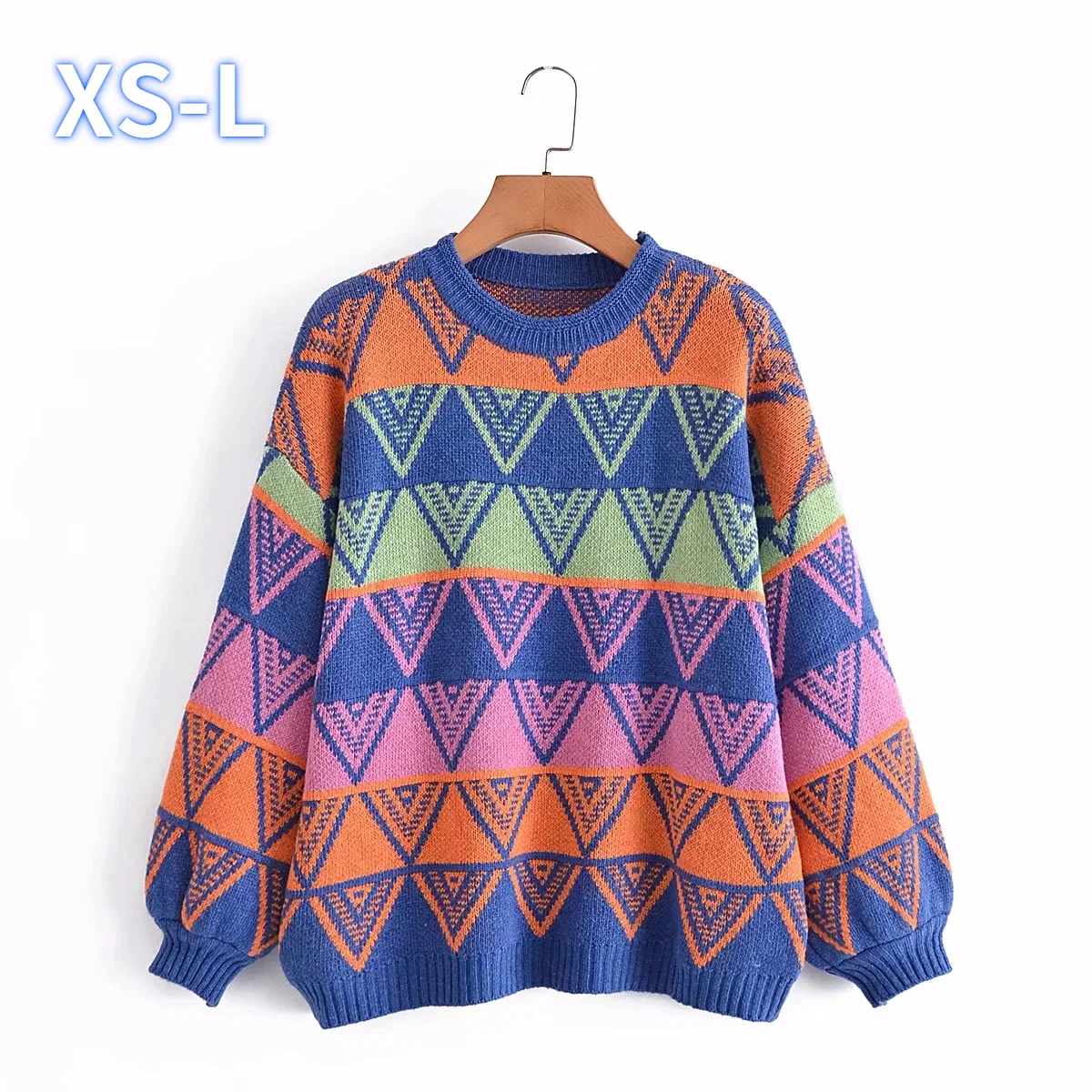 

Женский осенне-зимний свитер, джемпер оверсайз, вязаный свитер, женский новый вязаный пуловер с длинным рукавом и стразами, топы