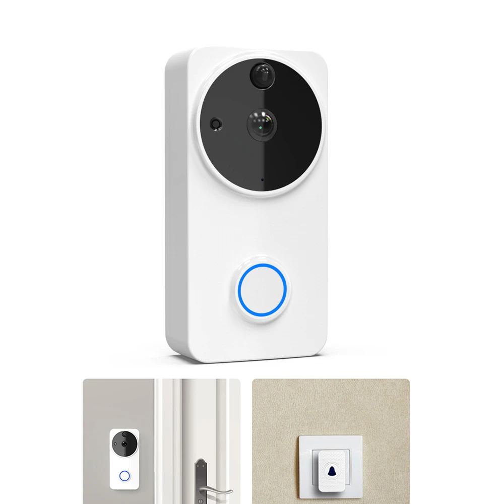

Умный беспроводной дверной звонок с Wi-Fi, 1080P HD-камерой