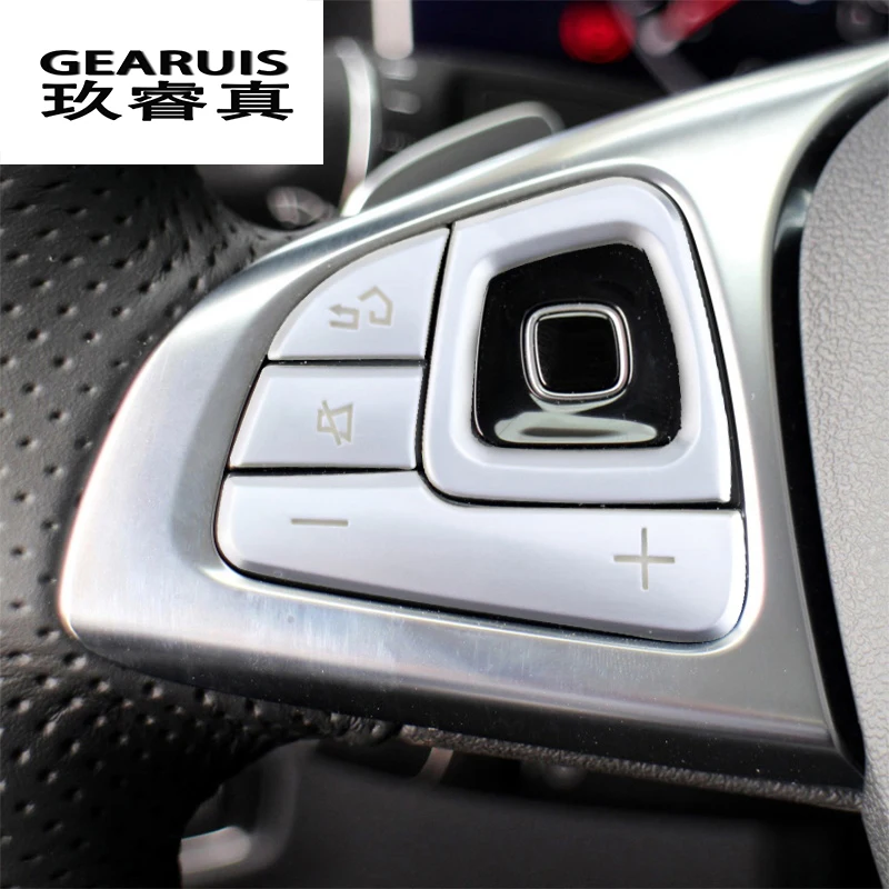 

For Mercedes Benz E class W212 W213 Auto Steering Wheel Switch Control Buttons Trim Panel Covers Stickers Interior Accessories