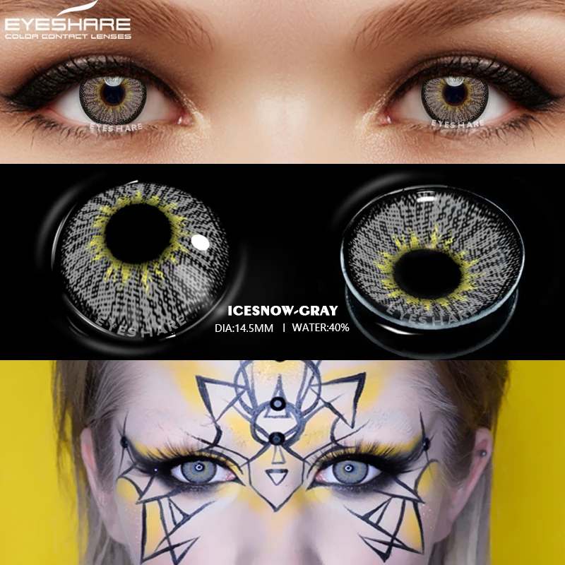 Цветные контактные линзы Eyeshare для глаз Аниме Косплей цветные ed синие зеленые