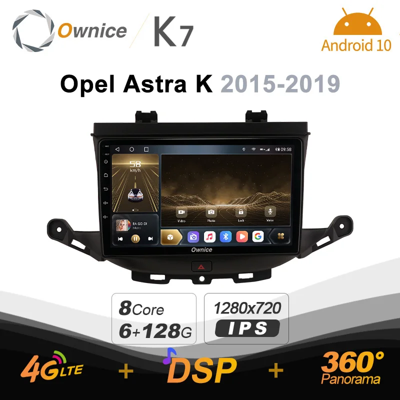 

Автомобильный радиоприемник Ownice 6G + 128G Android 10,0 для Opel Astra K 2015 - 2019 мультимедийный плеер аудио 4G LTE GPS Navi Stereo