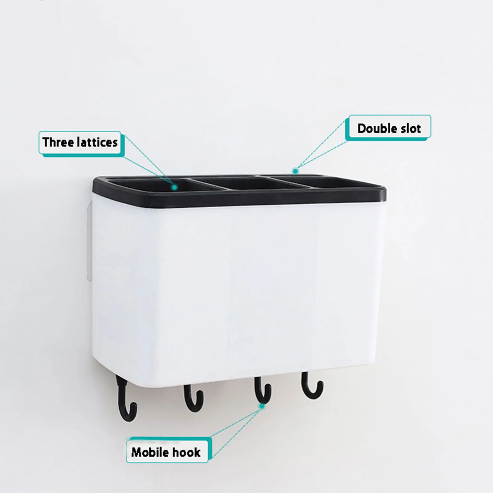 Настенный держатель для палочек съемный четырьмя легко регулируемыми крюк