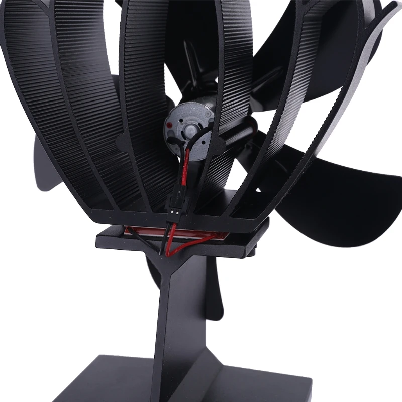 

Lotus 5 Blades Heat Powered Stove Fireplace Fan for Wood Log Burner Heater Fuel