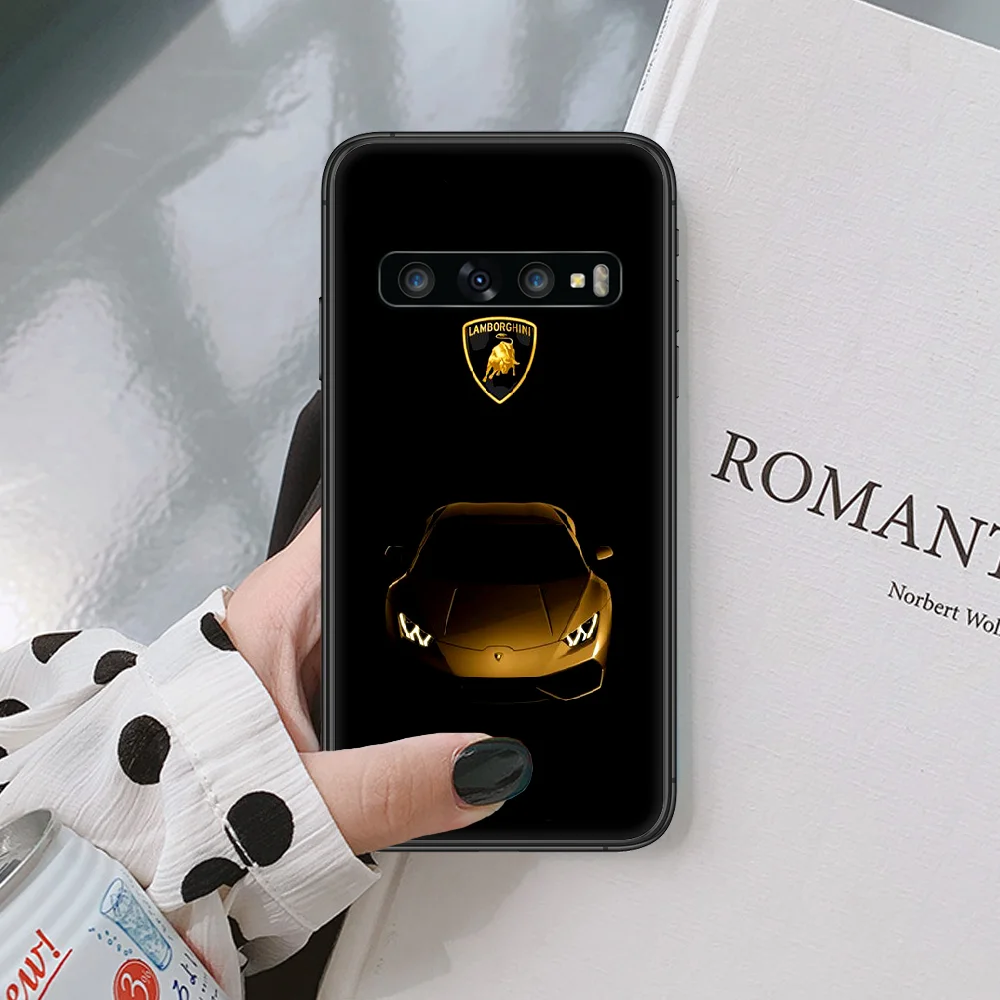 

Lamborghini Luxury Sport Car Phone Case For Samsung Galaxy Note S 8 9 10 20 Plus E Lite Uitra Black black Back Luxury Waterproof
