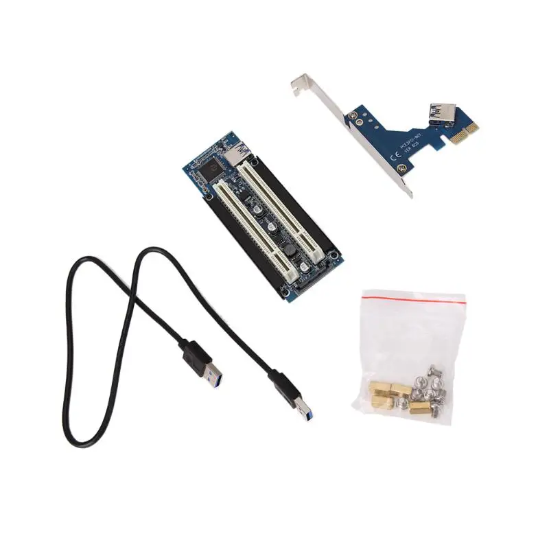 переходная карта pci e express x1 на dual pci рай