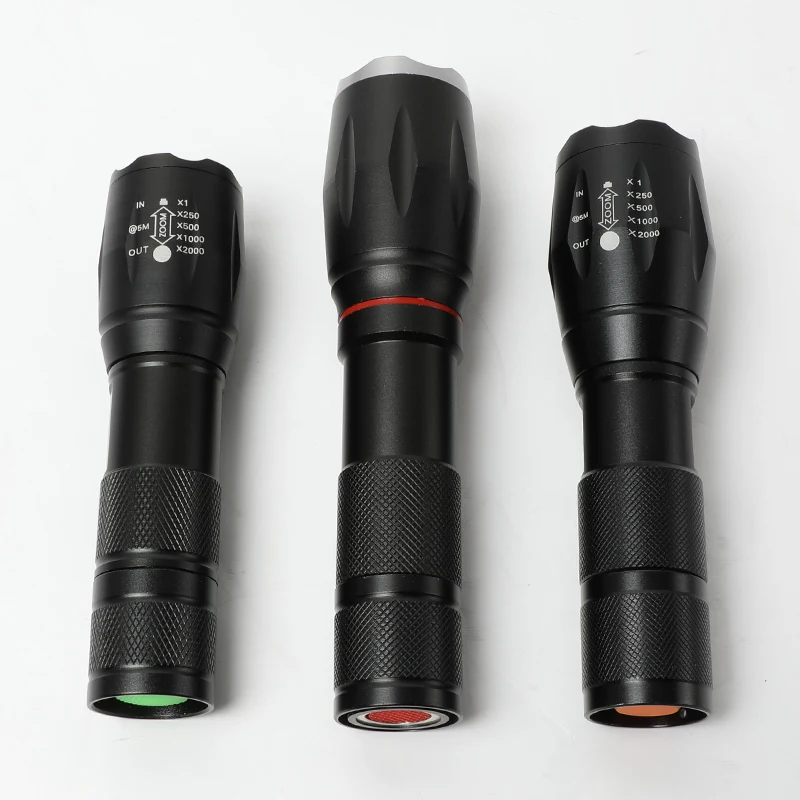 

Led Flashlight Camping Light 5 Switch Modes Waterproof Zoomable Light 18650 Battery Flashlight Tail Magnet Outdoor Adventure