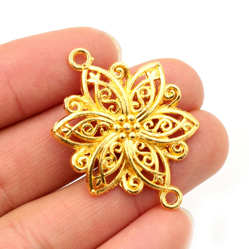 40x28 мм 5 шт. античный серебряный цвет покрытый бронзовым цветком Подвески ручной