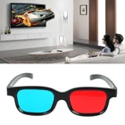 1 шт., черная оправа, красные, синие 3d-очки, черная оправа для объемных анаглифановых фильмов, DVD-игр, прочные очки для кинотеатра