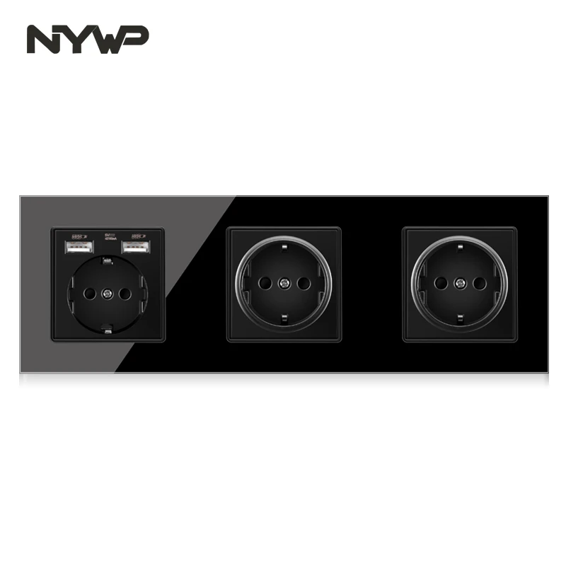 Штепсельная Вилка NYWP европейского стандарта с 3 рамами 16 А заземляющая розетка