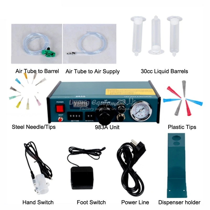 

220V/110V Auto Glue Dispenser Solder Paste Liquid Controller Dropper Fluid dispenser YDL-983A
