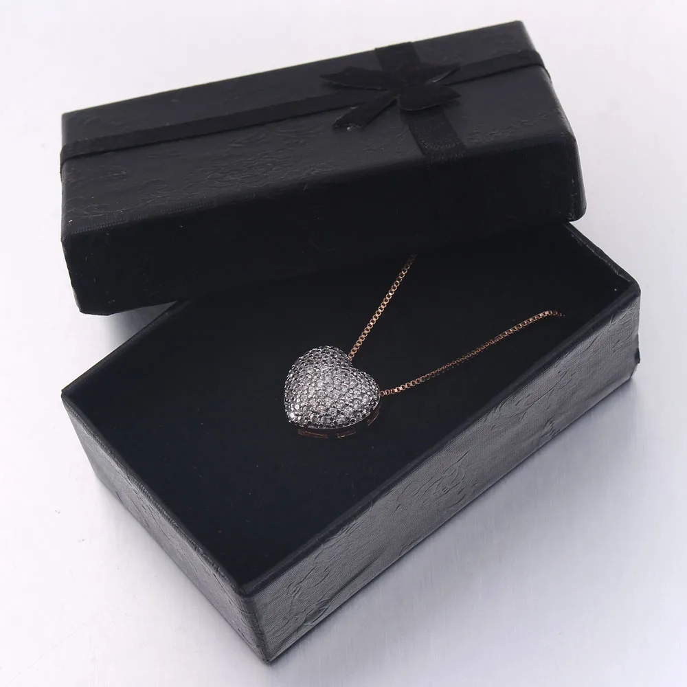 MHS.SUN Роскошная мозаика AAA кулон в форме сердца ожерелье для женщин модная цепочка