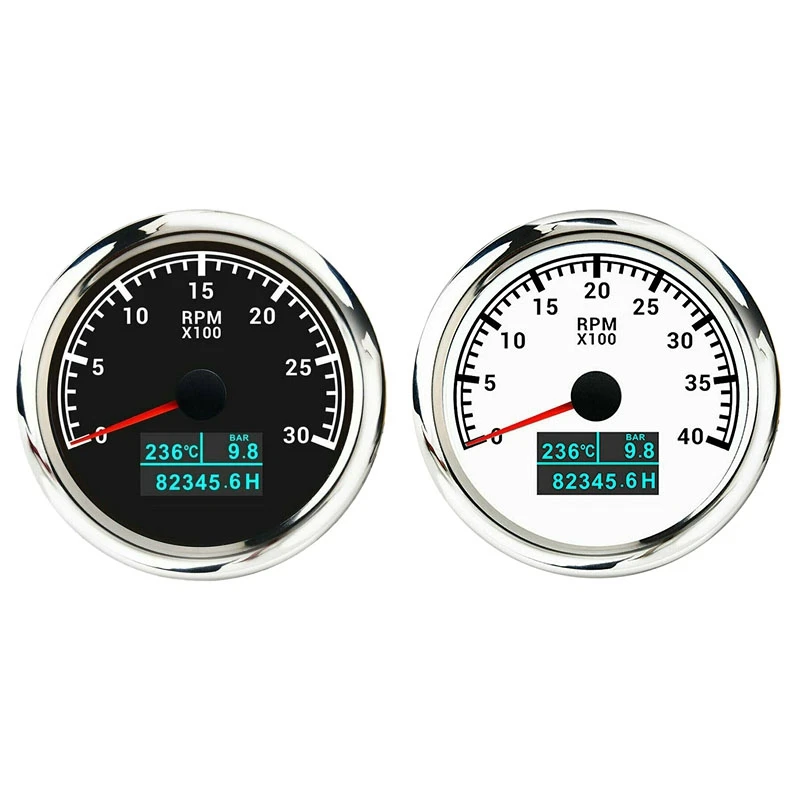 

85MM 3-in-1 Multi-Function Tachometer Pressure Gauge Tachometer Water Temperature for Cars and Boats