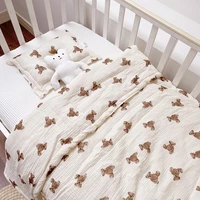 baby bedding set organic cotton kid bed linen infant boys girls duvet covers pillow cases printed children bed sheet nordic