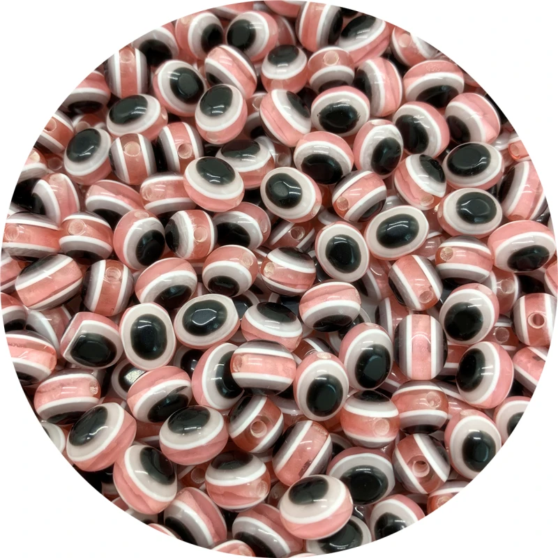 30 шт./лот 10 мм полимерные бусины разделители овальные в виде глаза сглаза