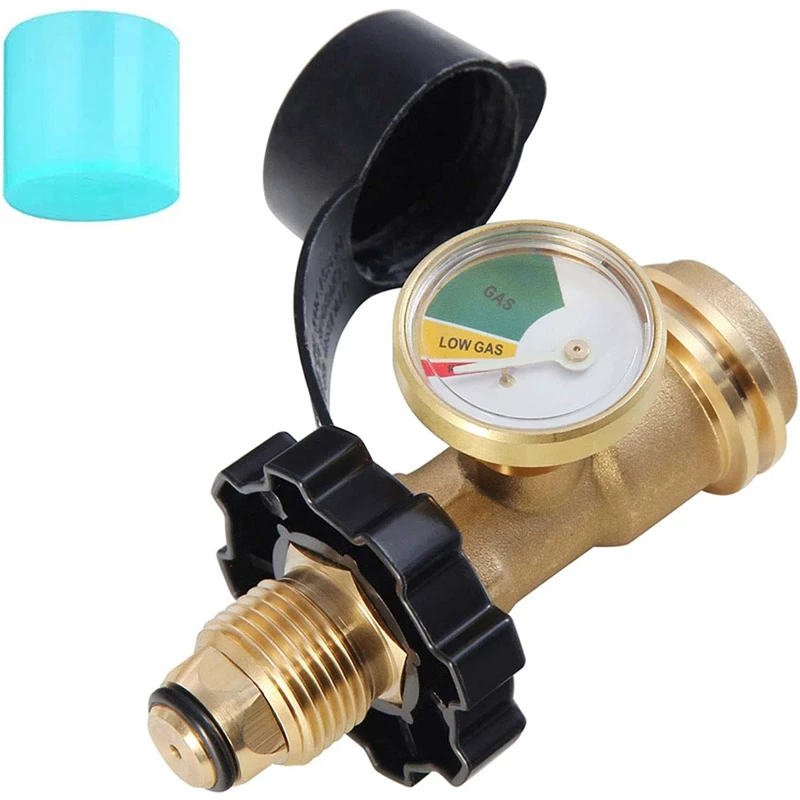 

Propane Tank Adapter Converts POL LP Tank Service Valve to QCC1/Type1 with Propane,Adapter with Propane Tank Gauge