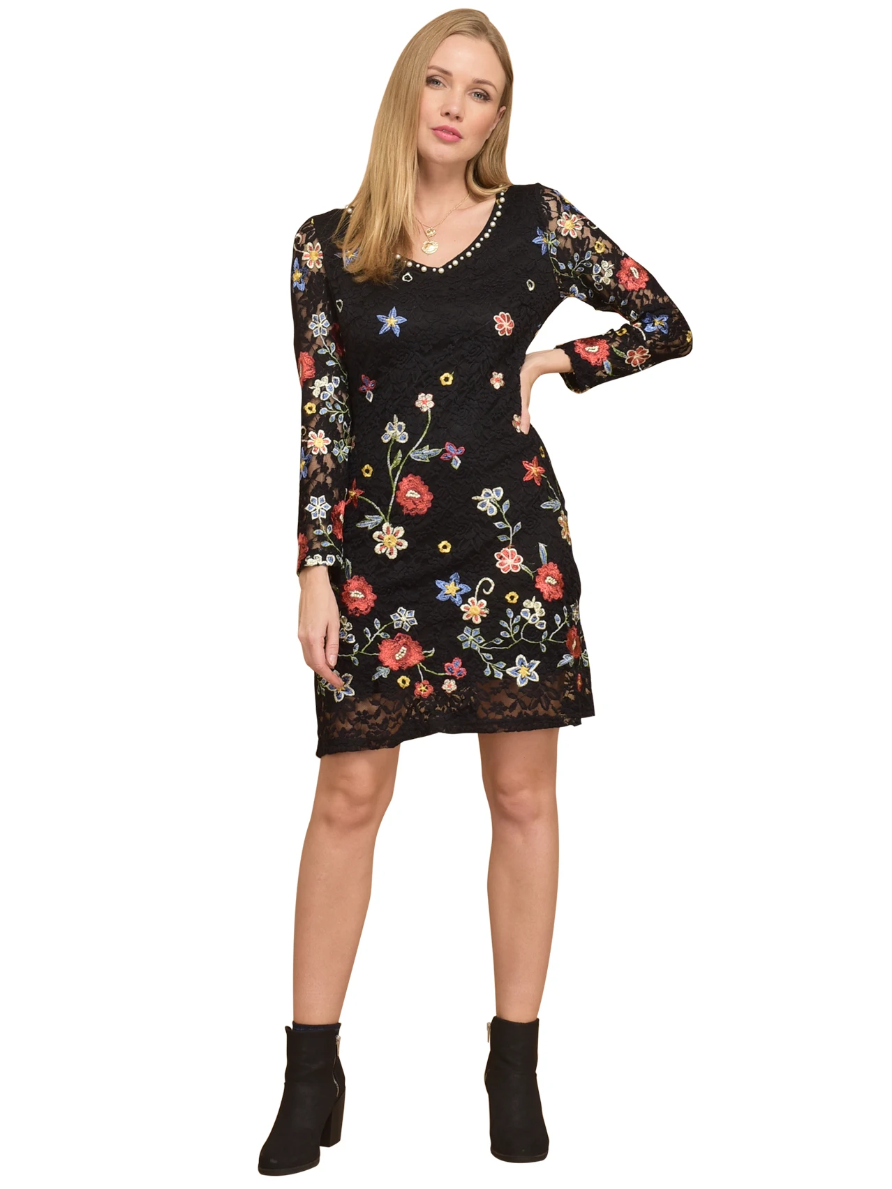 101 idees кружевное платье с длинным рукавом|Женские платья| |