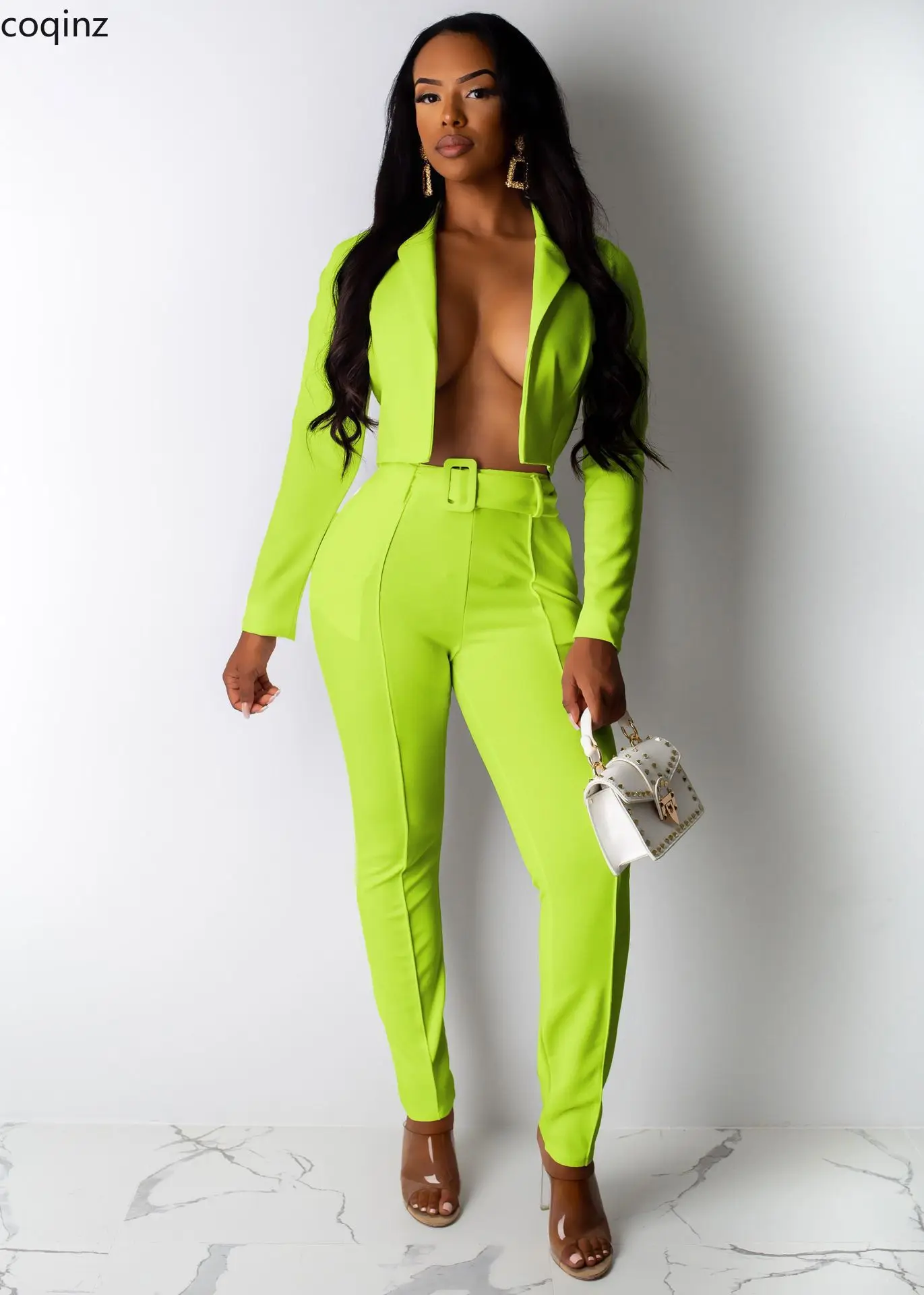 Большой размер комплект из двух предметов укороченный топ и штаны спортивный