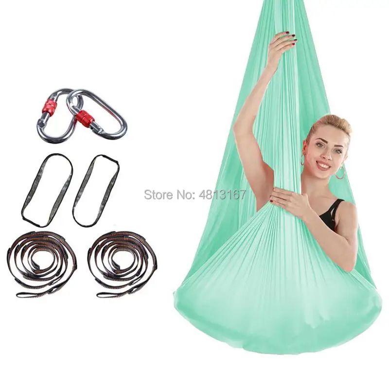 Шелковый гамак для йоги 4*2 8 м антигравитационный подвесной ремень упражнений