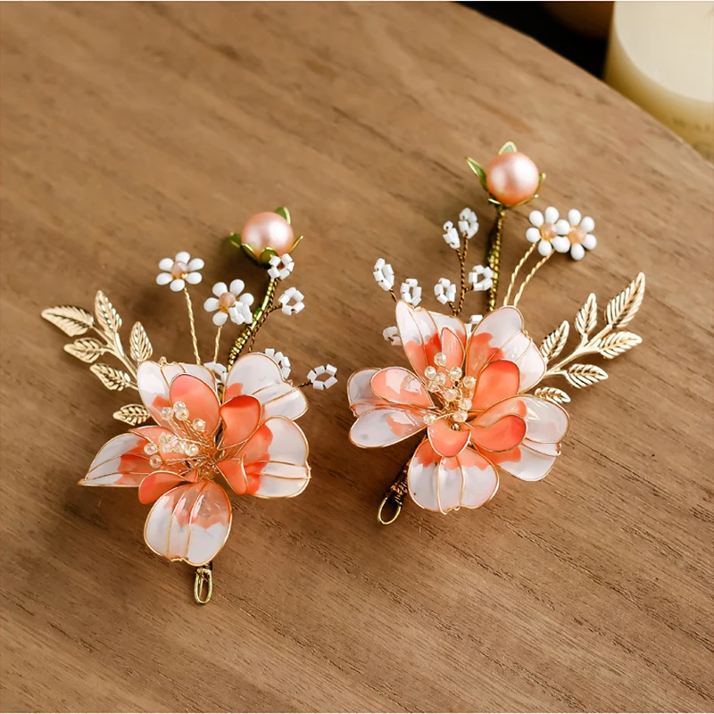 Романтичные блестящие Цветочные Шпильки NiuShuya для невесты прозрачные заколки
