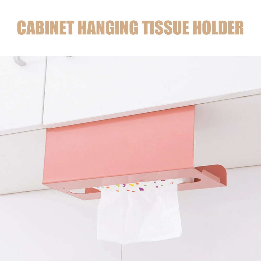 

Paper Towel Holder Iron Punch Free Wall Mounted Under Cabinet Storage Rack Tissue Hanging Case For Kitchen Bathroom