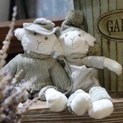 32 см плюшевая овечка ягненок парные вязаные игрушки ручной работы куклы Малыш