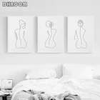 Плакат и принты в виде женской спины, минималистская Обнаженная задница, Картина на холсте, женское тело, настенное искусство, домашний декор