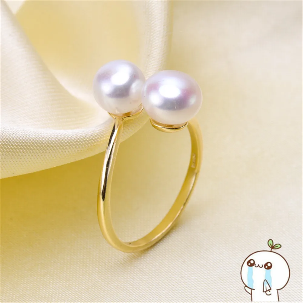 925 пробы Серебряная кольцевая заготовка основа подходит для жемчужных колец