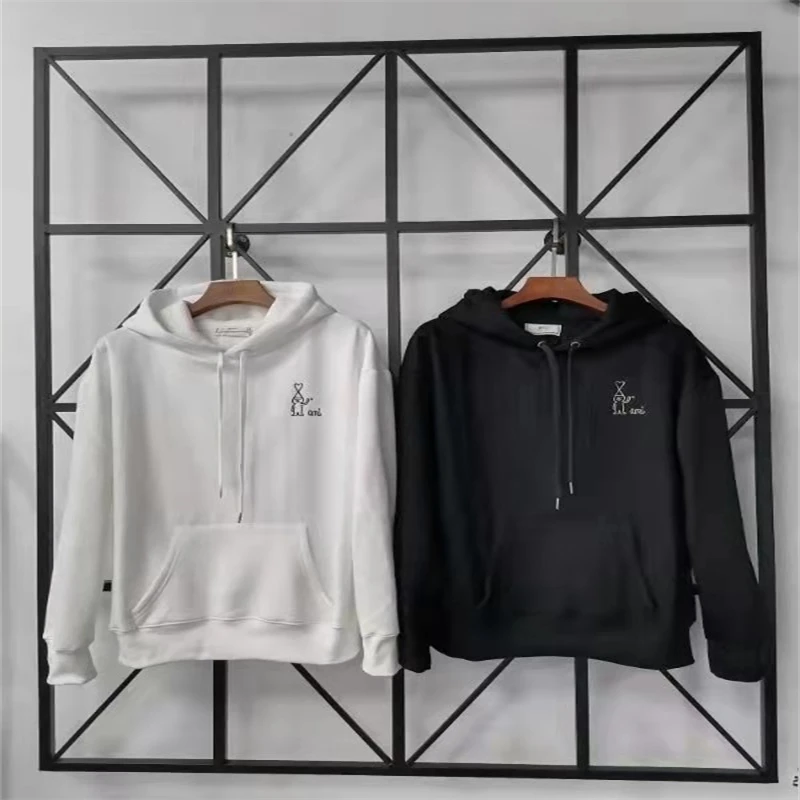 

2021 AMI Stylish High Quality Casual Hoodies Embroidered Cotton Hoodies For Men And Women Fall/Winter Hoodies