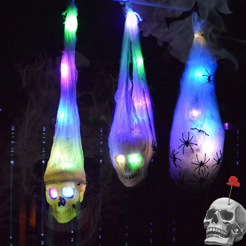 

Christmas Luminous Pendant Decorations Ghost Festival LDE Luminous Skull Pendant