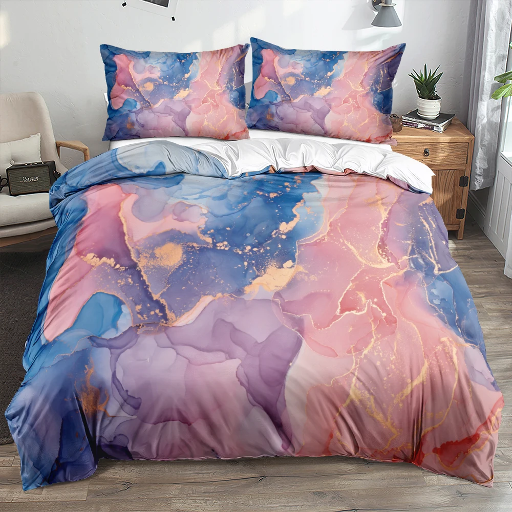 

3D Custom Design Duvet Cover Bed Linens Ink Painting Comforter Cases Pillow Covers Full Single Double Size White Home Textile