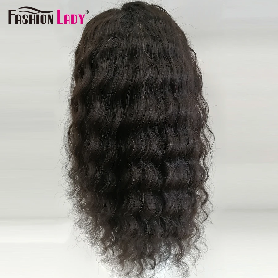 Модные женские парики фронта шнурка человеческих волос океан волны Парики 150