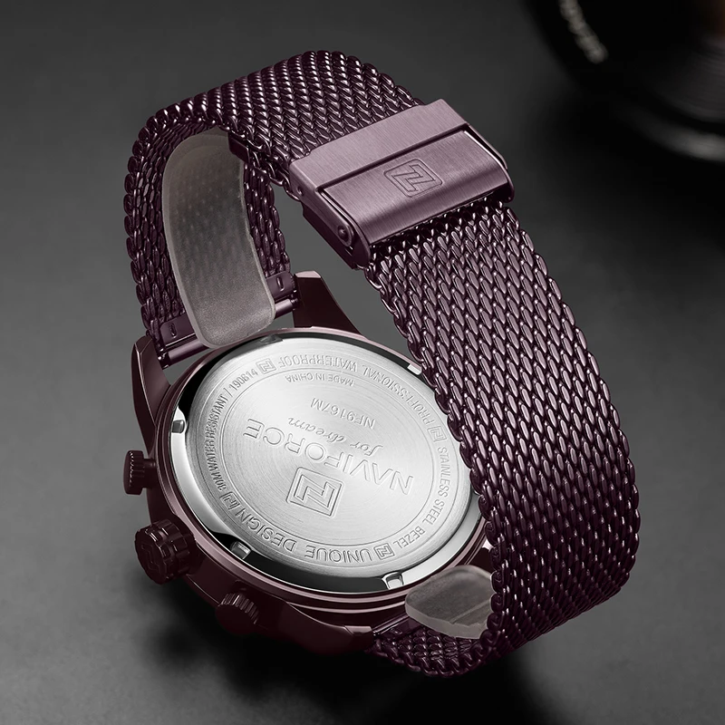 Топ NAVIFORCE мужские часы брендовые Роскошные модные кварцевые водонепроницаемые