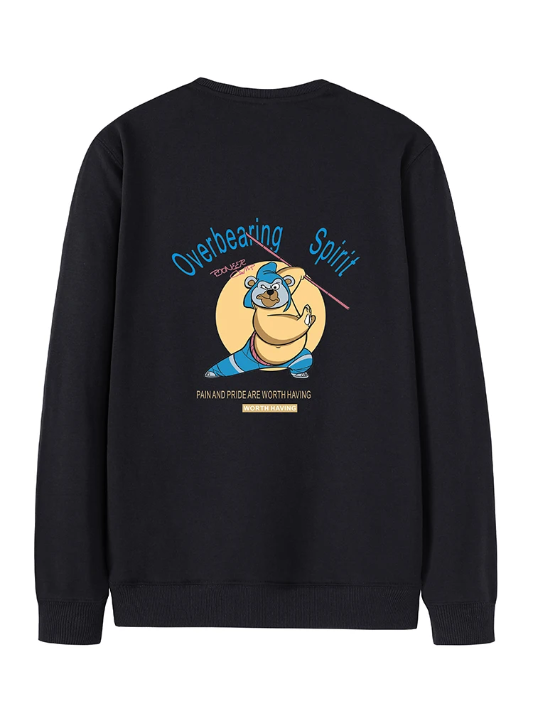 Pioneer Camp Anime Kung fu pattern Hoodies Men Graphic O Neck Casual Streetwear Autumn Chino Kunfu Sweatshirt AWY906366 | Мужская одежда