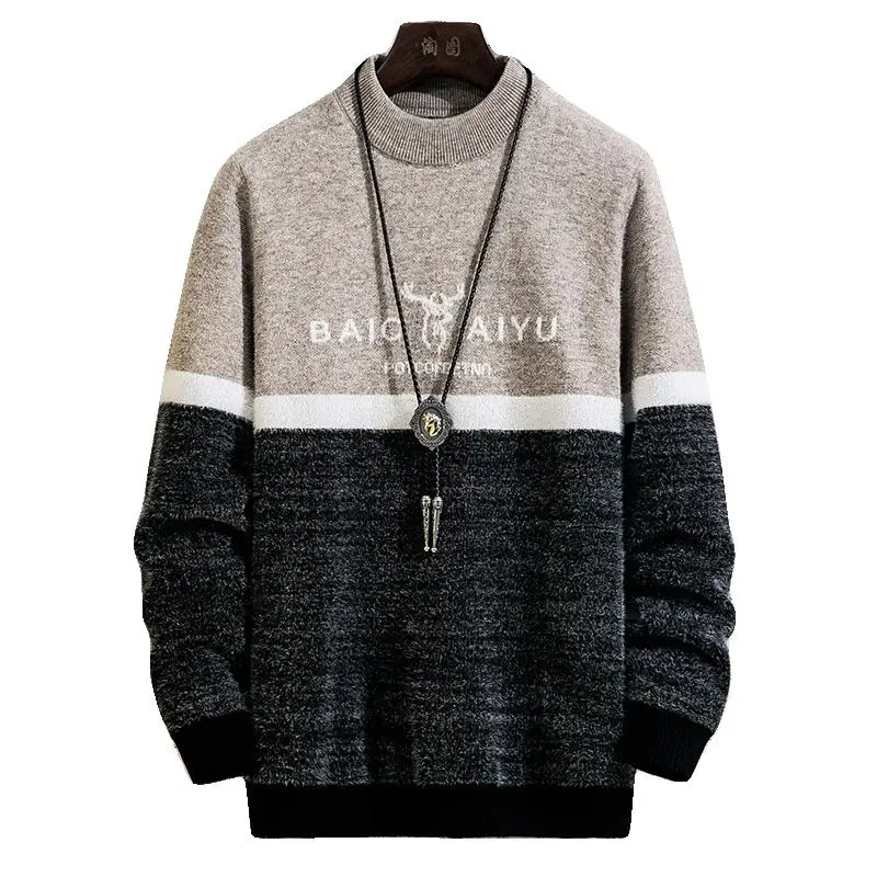 

New Pullover Men Brand Clothing 2020 Autumn Winter Wool Slim fit Sweater Men Casual Striped Pull Jumper Men