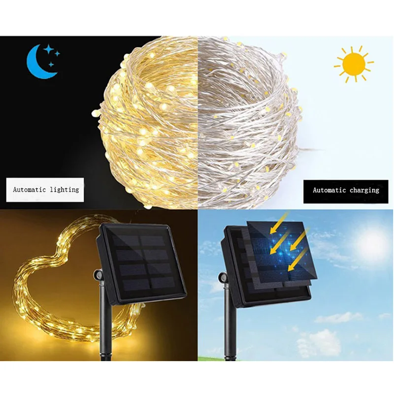 Светодиодный светильник на солнечной батарее водонепроницаемая светодиодная