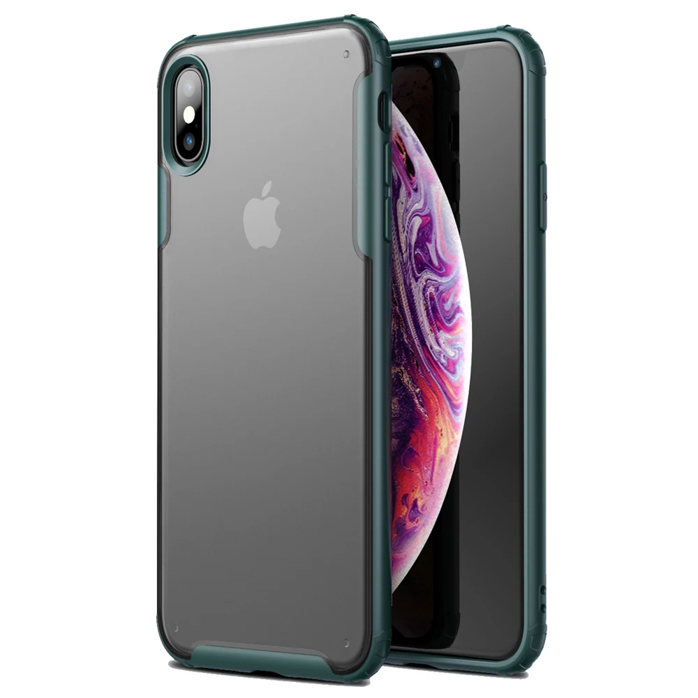 Для iPhone Xs MAX XR 8 7 Чехол Ультра тонкий прозрачный кристально чистый ПК задняя