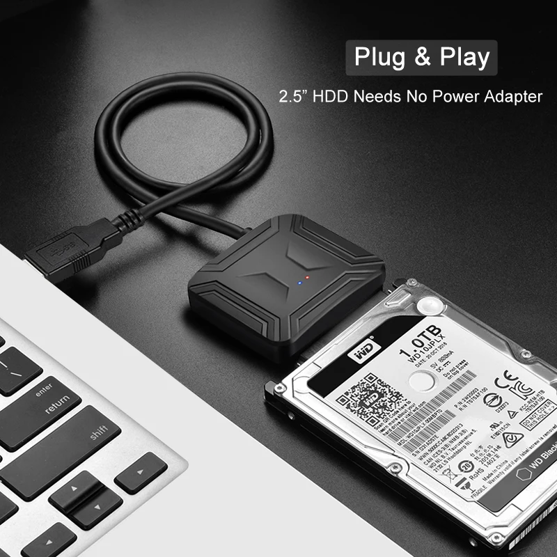 Высокоскоростной адаптер USB 3 0 к SATA III кабель-конвертер для жестких дисков 2 5 &quot3