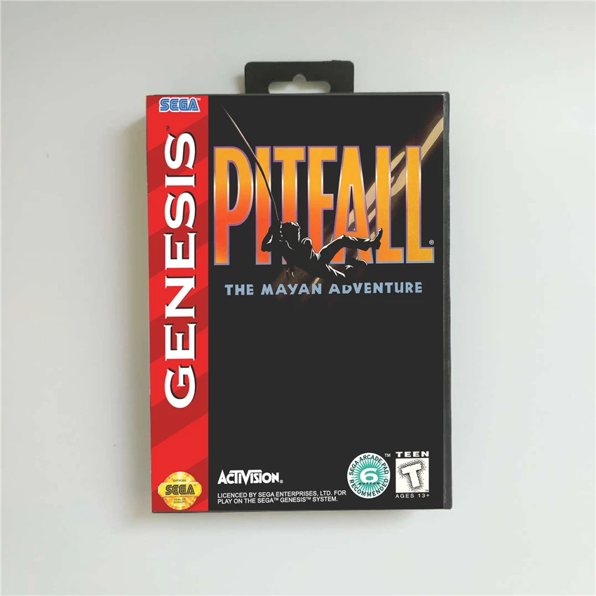 Pitfall The Mayan Adventure-крышка сша с розничной коробкой 16 бит MD игровая карта для Sega Megadrive