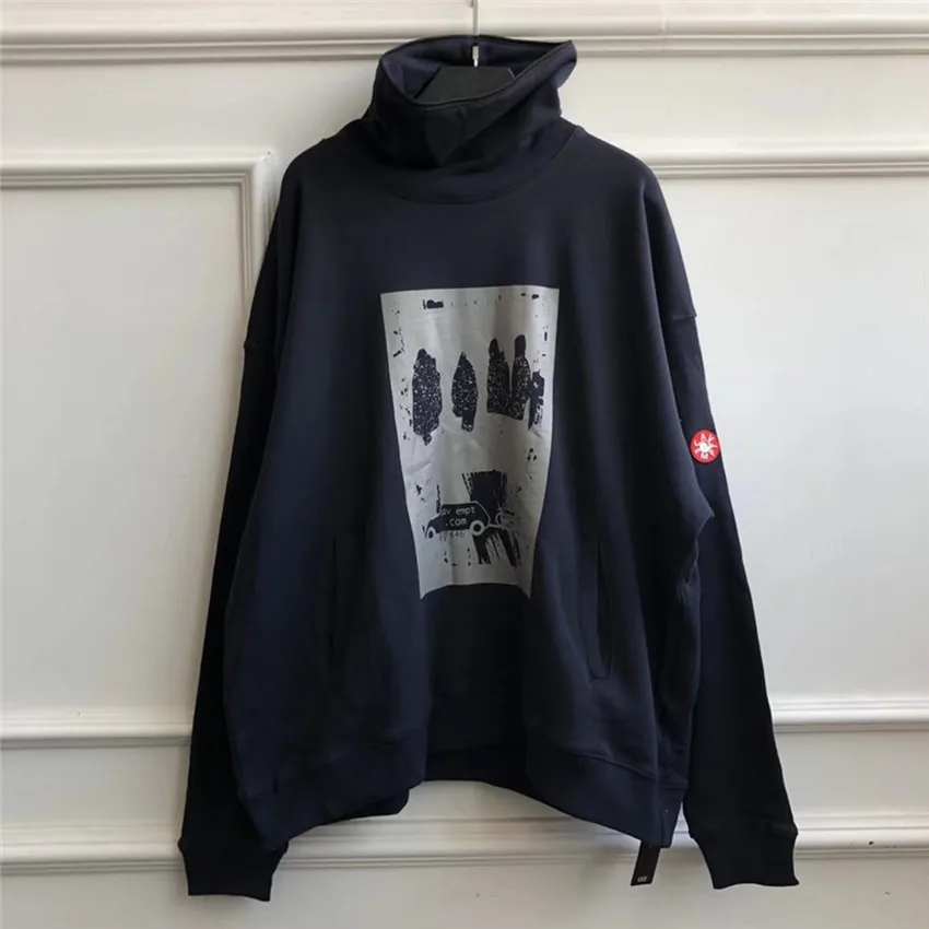 Осенняя Повседневная Толстовка с воротником хомутом Cav Empt пуловер для мужчин и