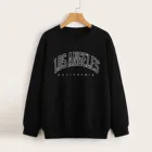 Спортивные толстовки Los Angeles, Женский Повседневный Модный пуловер Ins, женский свитер с буквенным принтом, спортивный костюм для девочек, женские толстовки