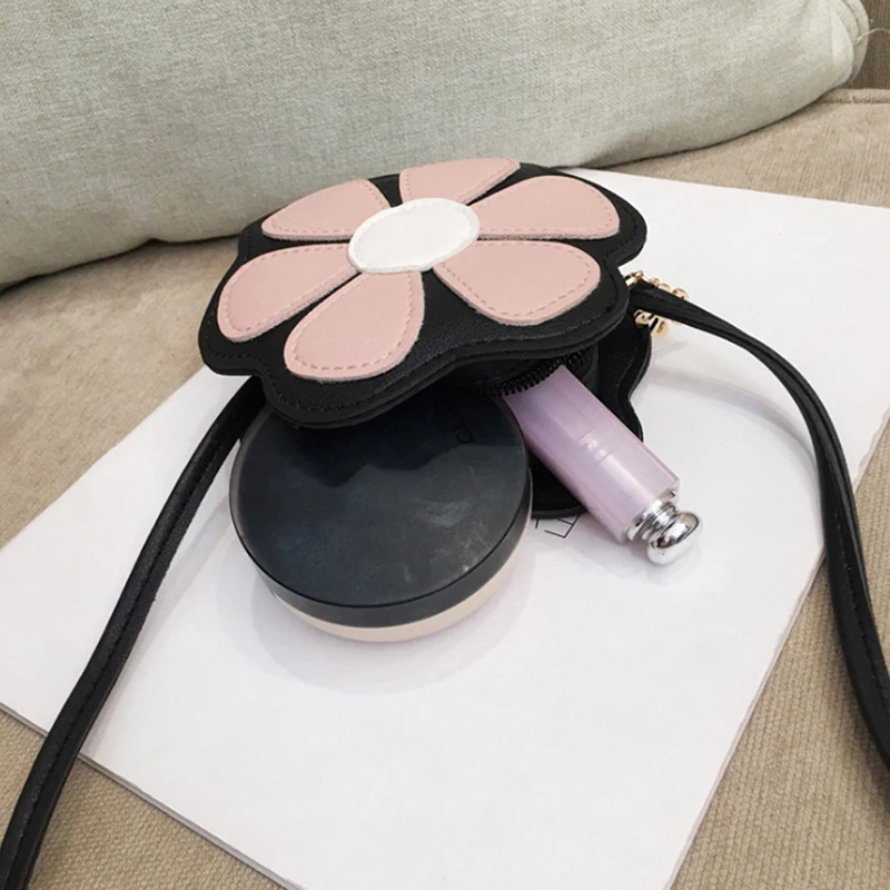 

Flower Round Bags Handbag Mini Children Kid Girl Shoulder Bags Leather Multicolor Messenger Bag Bolsas Crossbody Bag Small