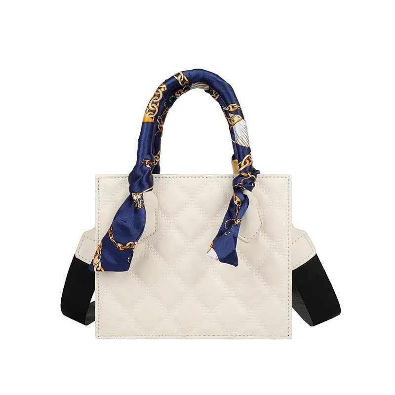 

Women Fashion Bag Female Bag Rhombic Embroidery Silk Scarf Shoulder Messenger Crossbody Square Bag Mobile Phone Square Handbag
