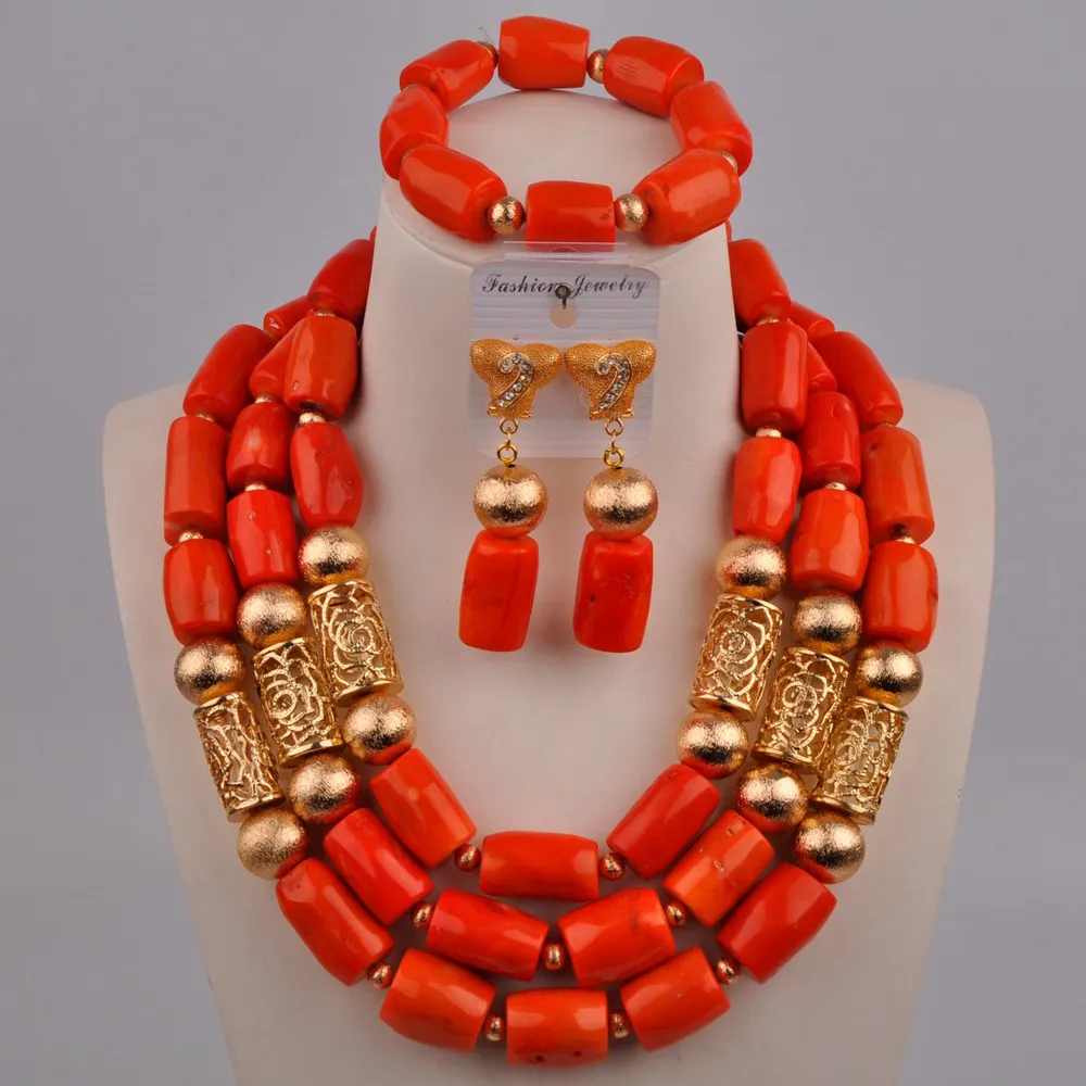 3 чокер с несколькими слоями коралловых бусин ювелирный набор включая браслет +