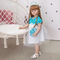 bebes doll with 78 cm full silicone stand baby dolls dressed up wholesale huge toddler baby toys for big child birthday gift