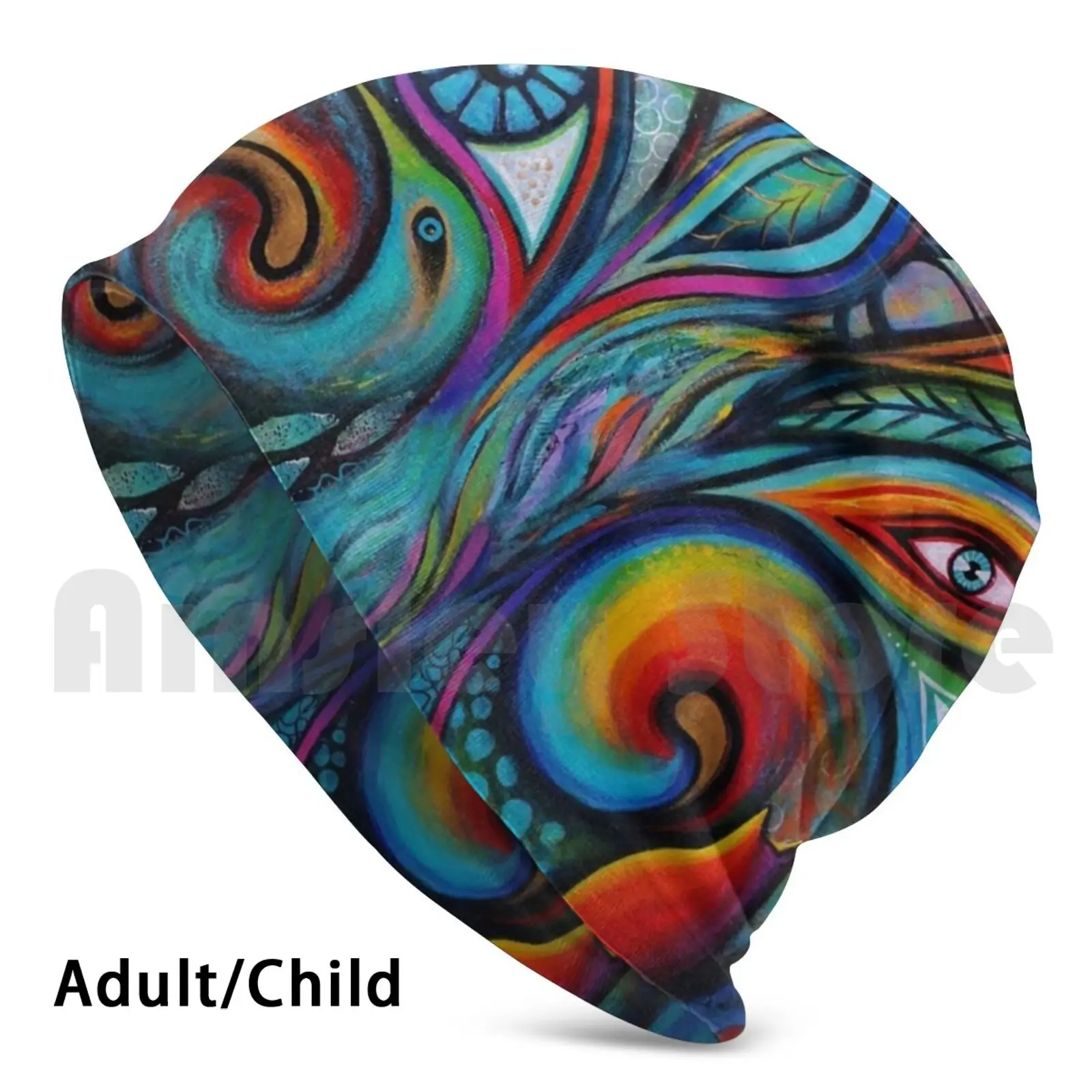 

Moon Magic Beanies Pullover Cap Comfortable Tree Of Life Birds Spirits Cat Moon Visionary Art Abstract Surreal Dream