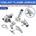 6 шт.компл. автомобиля Алюминий Хладагент для Audi TT 2000-2002 06A121133J для VW Jetta Golf GTI 1,8 T 2000-2005 фланец обновления Комплект для VW Golf MK4