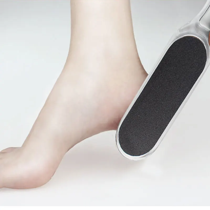 Очищающий пилинг для педикюра пилка с прозрачной ручкой двухсторонняя Толстая